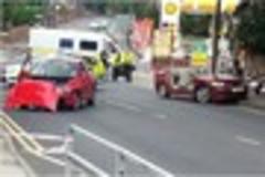 Man cut free after car crash